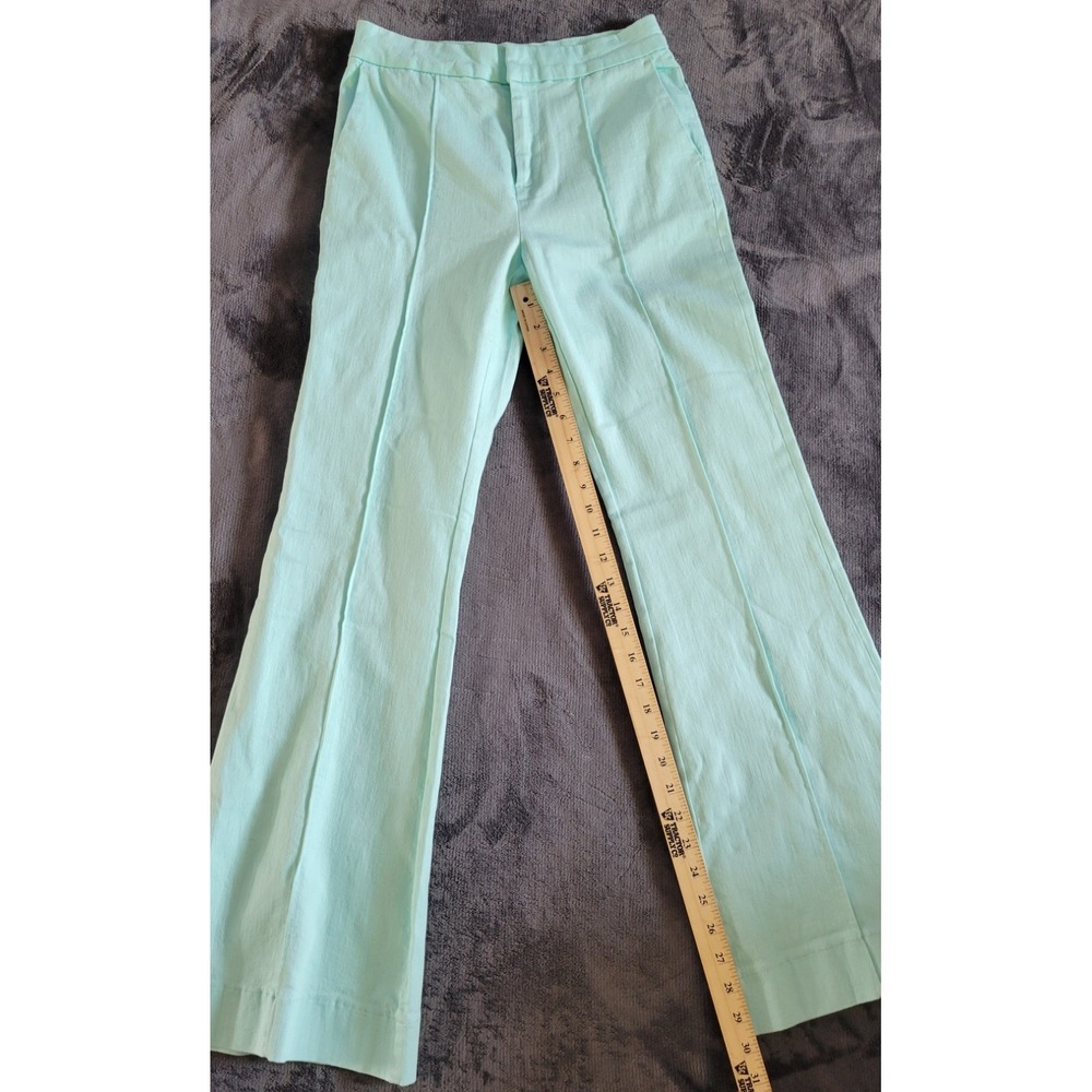 Boston Proper Mint Green Seamed Pants Cotton Women's Size 4